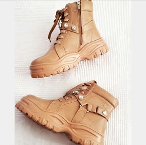 Sleigh Ride collection// nude combat boot